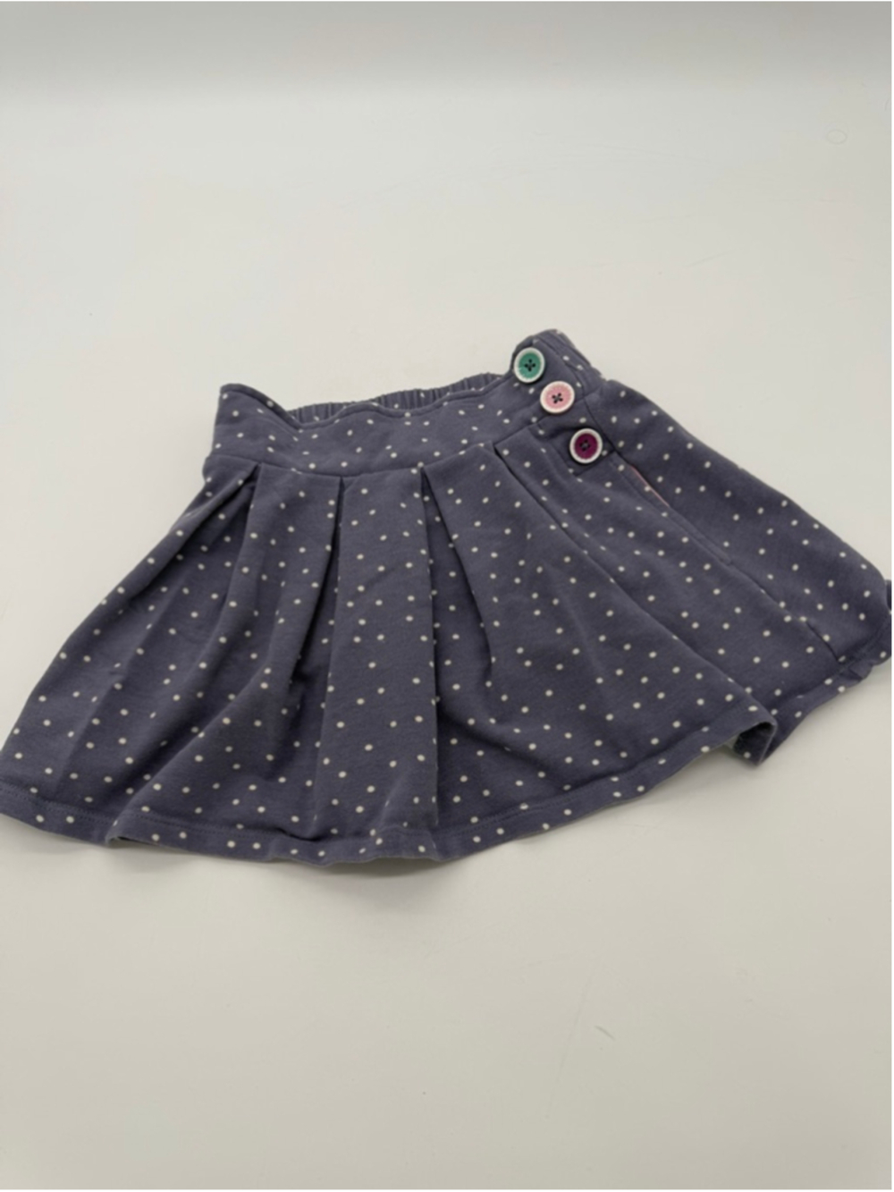 FINDING FOXTALE Gray Blue Polka Dot Skort with Pink Lining 2T